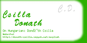 csilla donath business card